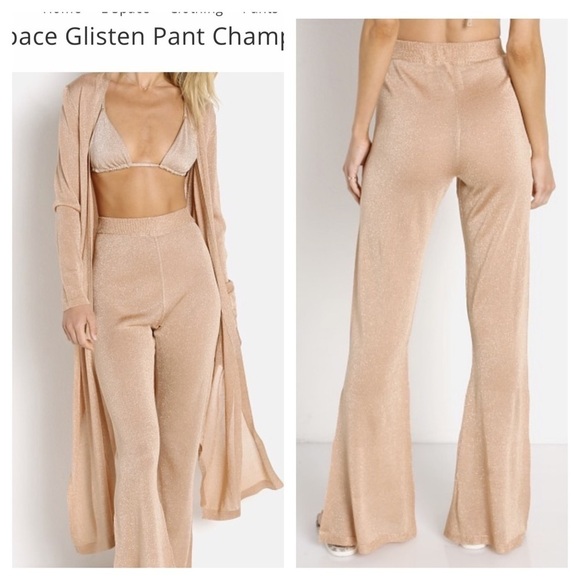 l*space Other - LSpace Slip on Pant cover up. Beige with a hint of shimmer. Size L woman’s NWT